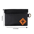 Revelry The mini Confidant Smell Proof Small Stash Bag black Front View Measure