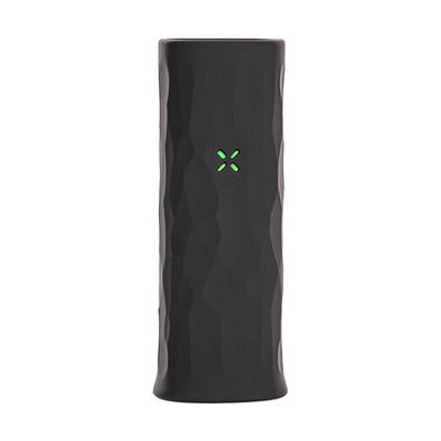 PAX Mini Grip Sleeve Onyx Front View With Lights On