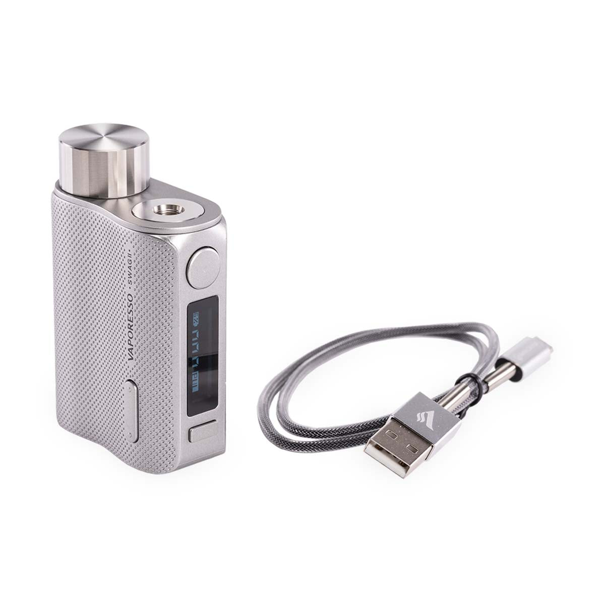 Vaporesso Swag 2 Grey with Charger Box Contents