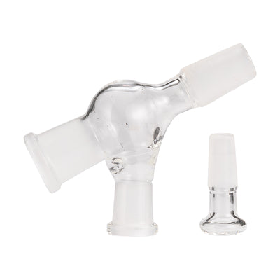 14mm Female to 14mm Male Pass-Through Glass Adapter