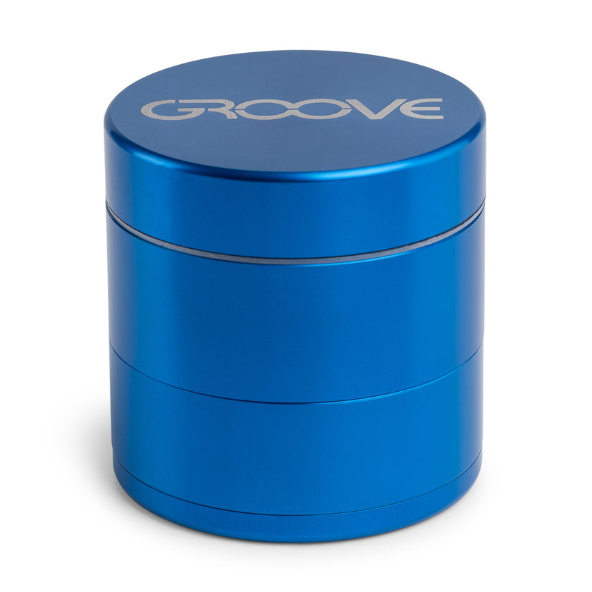 Groove 4 Piece CNC Grinder/Sifter Blue