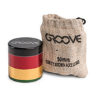 Groove 4 Piece CNC Grinder/Sifter Rasta with Bag