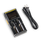 Nitecore D2 Two Channel Battery Charger Front Top