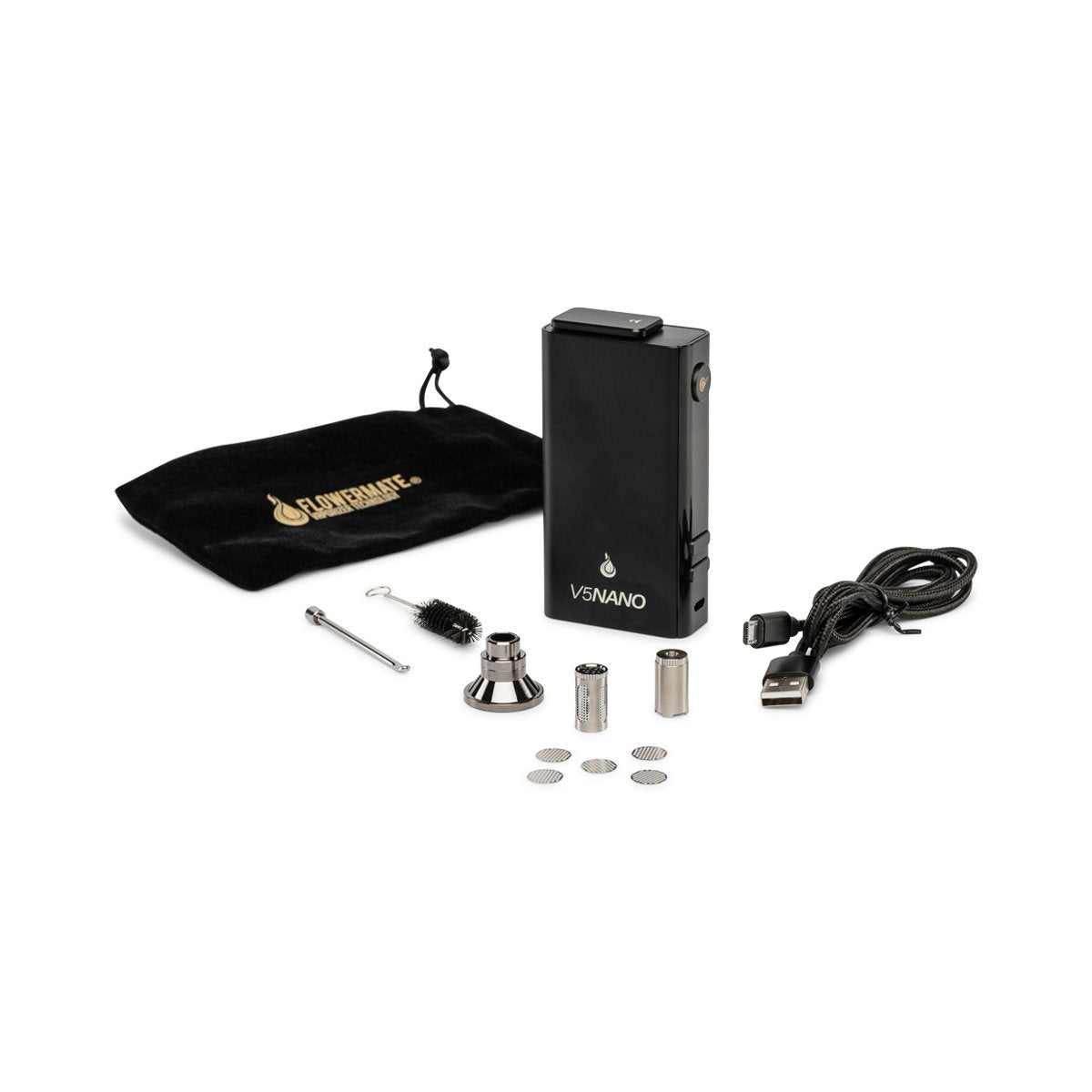 Flowermate V5 Nano Vaporizer Box Contents - Planet of the Vapes 
