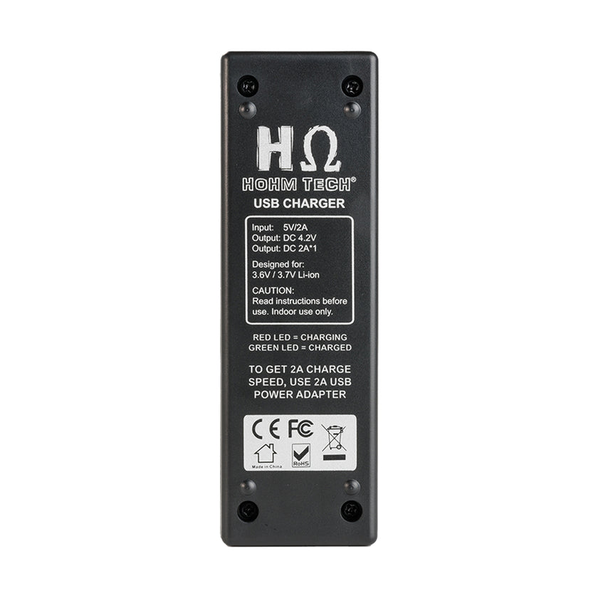 Hohm Tech School UNO Single Battery Charger Back View
