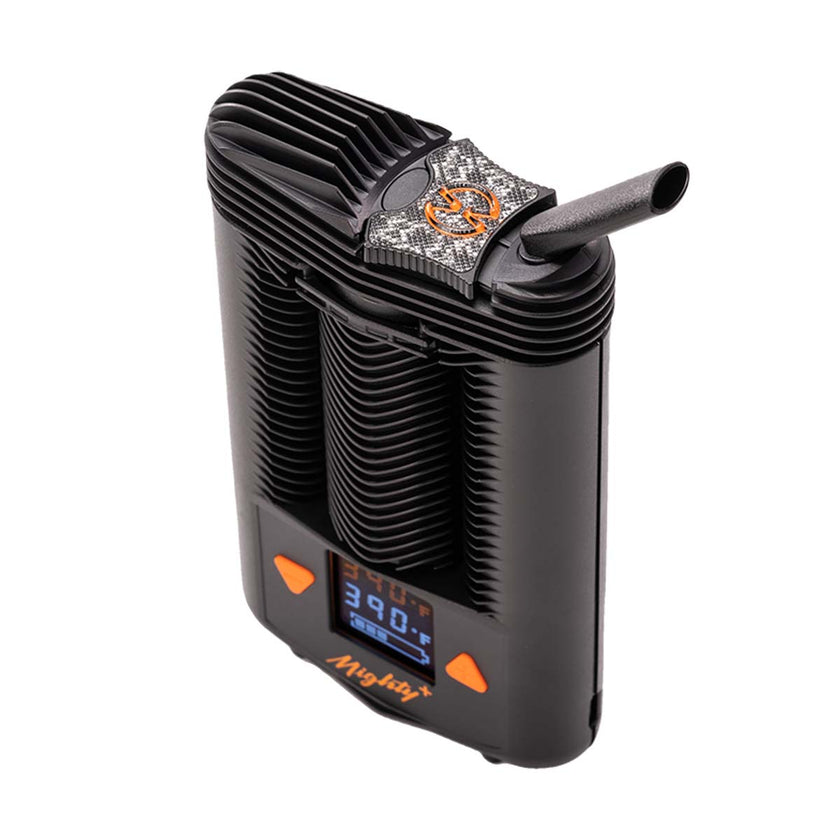 Mighty Plus Vaporizer by Storz and Bickel Side view with mouthpiece