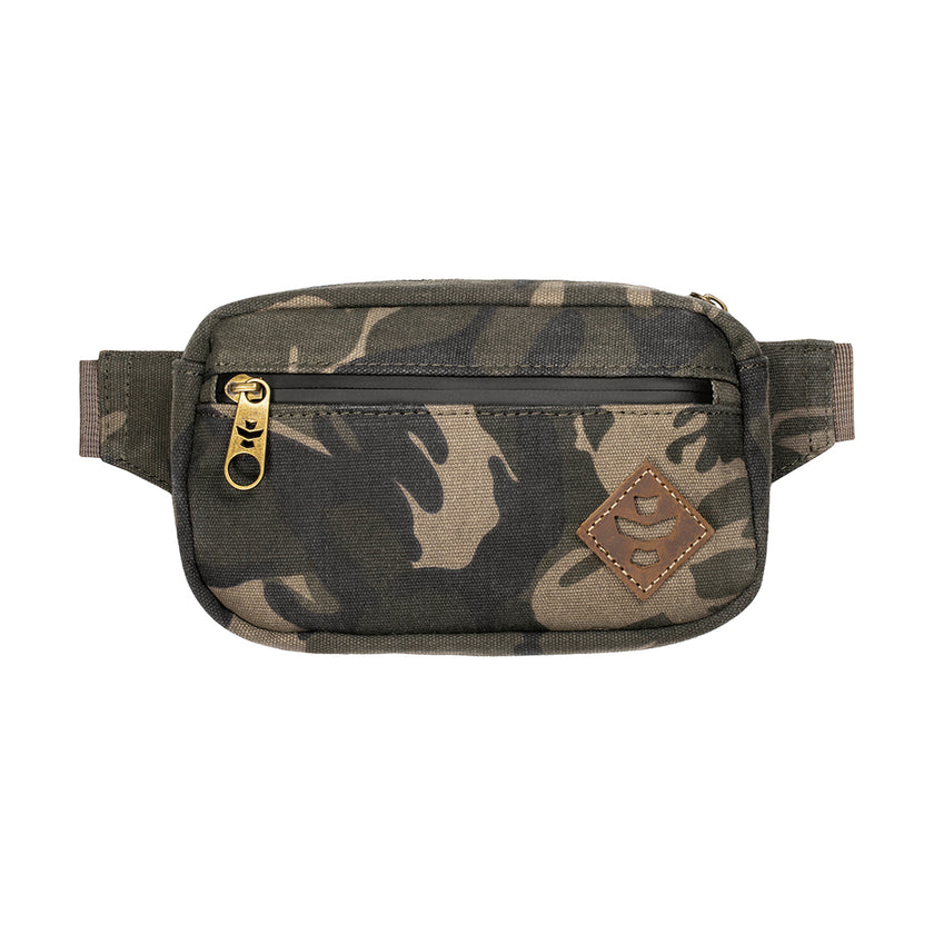 Revelry The Companion Smell Proof Crossbody Bag Camo Brown Front View