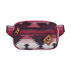 Revelry The Companion Smell Proof Crossbody Bag Maroon Pattern Front View