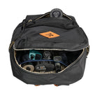 Revelry The Escort - Smell Proof Backpack Black Open View With Vaporizers 