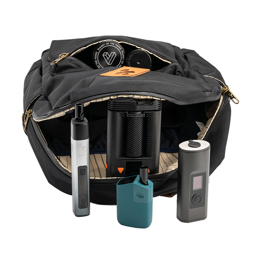Revelry The Escort - Smell Proof Backpack Black With Vaporizers