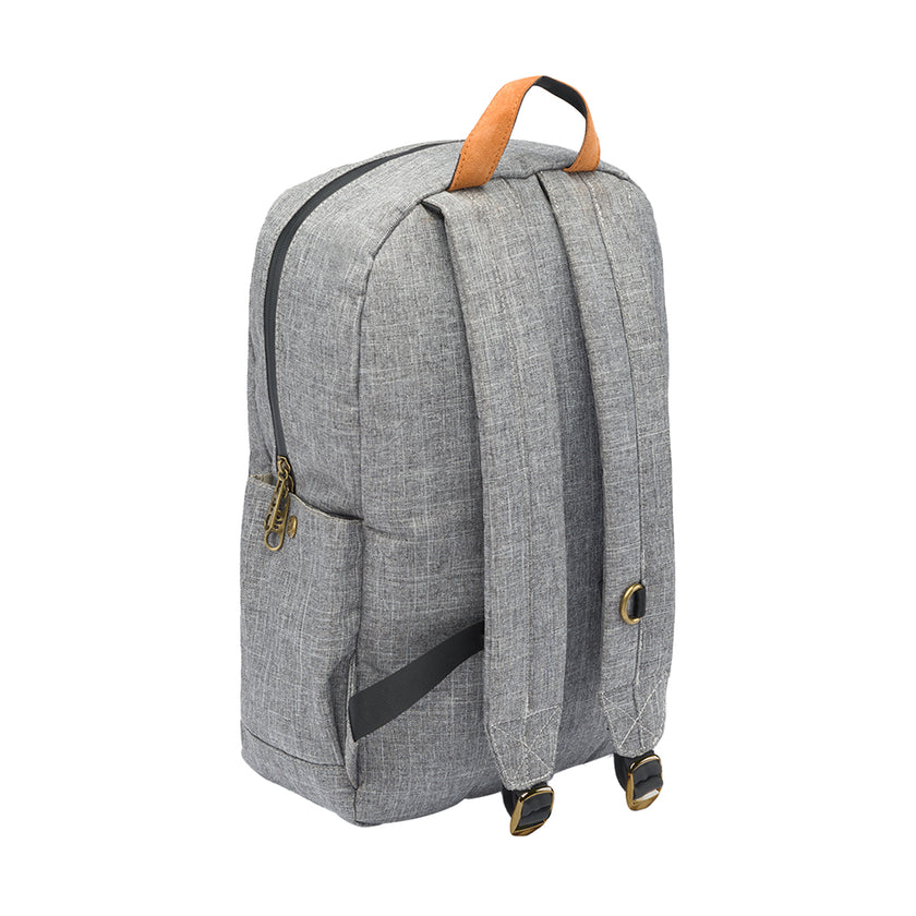 Revelry The Escort Smell Proof Backpack Crosshatch Grey Back View