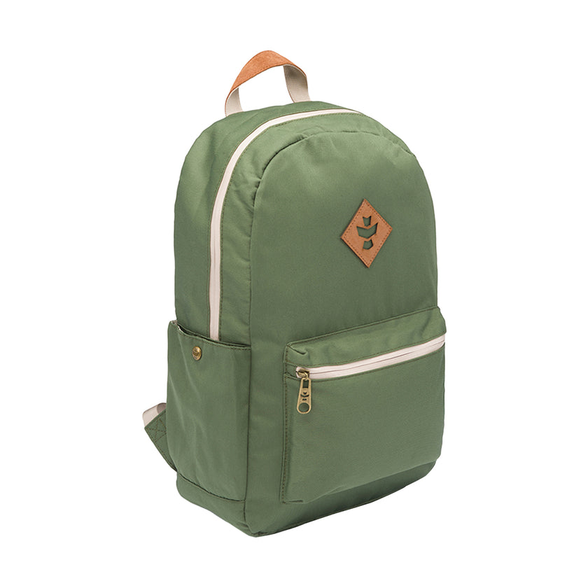 Revelry The Escort Smell Proof Backpack Green Front View
