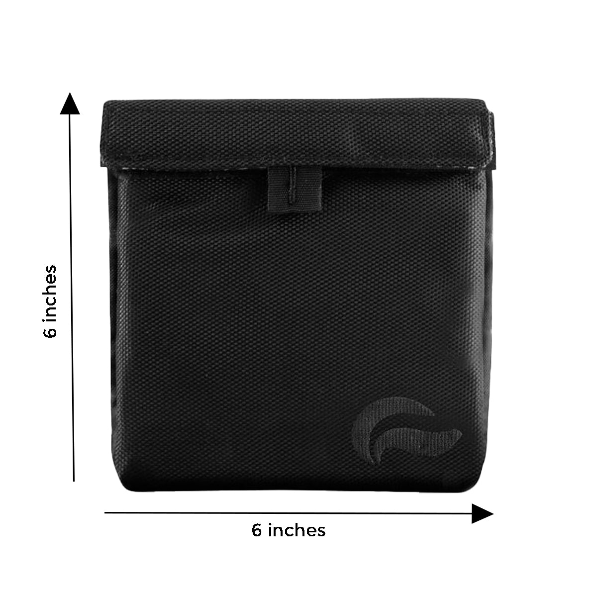 Skunk Mr Sick Smell Proof Bag Black Front View Measure