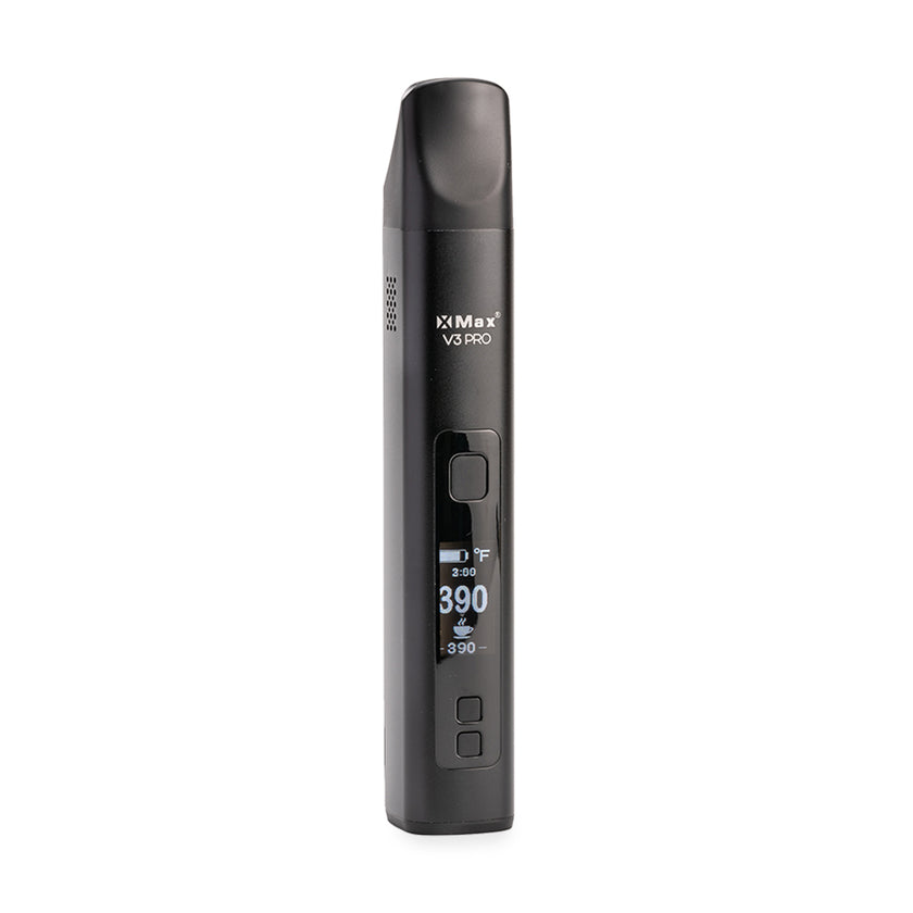 XMAX V3 Pro Vaporizer Black Side View Specs